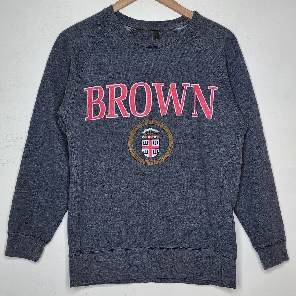 BROWN University Collegiate Crew Neck Sweatershirt Gray, sz XS